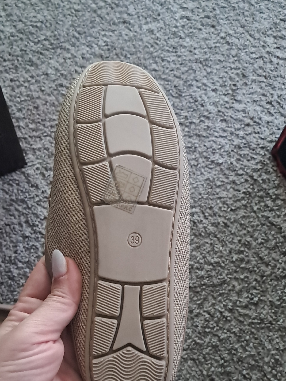 Women’s Tan Slip-On Loafers - Casual Comfort Slippers - Picture 2 of 2